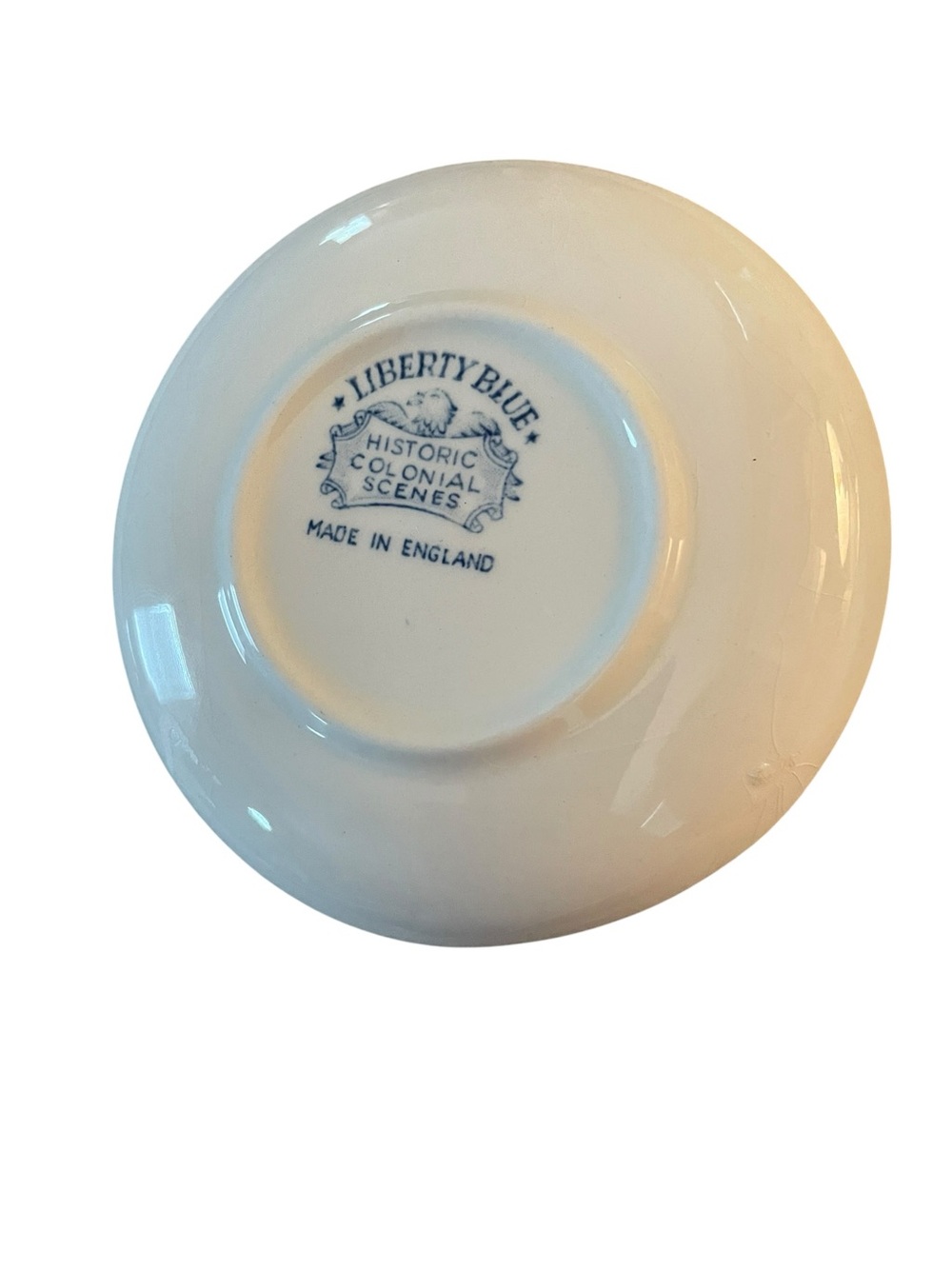 Vintage Liberty Blue Staffordshire Ironstone Coaster Washington at Valley Forge - Picture 2 of 3